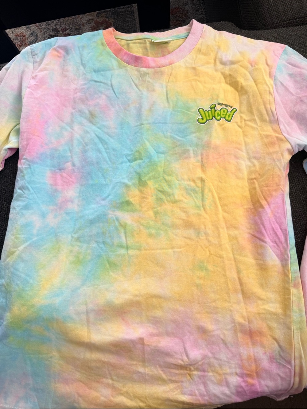 Good Supply Juiced Merch Tie-Dye T-Shirt - Pastel Multicolor